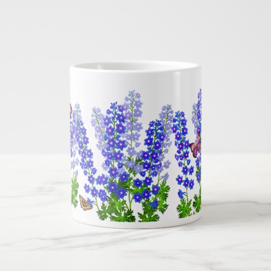 Delphinium Butterfly Garden Jumbo Mug Jumbo-Tasse (Vorderseite)
