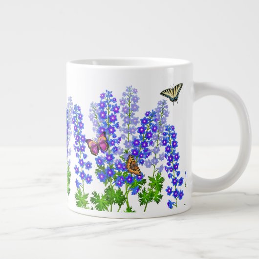 Delphinium Butterfly Garden Jumbo Mug Jumbo-Tasse (Rechts)