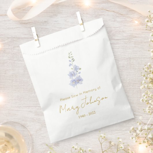 Delphinium | Einfache Saatgutpackung Beerdigung Geschenktütchen (Ausgeschnitten)