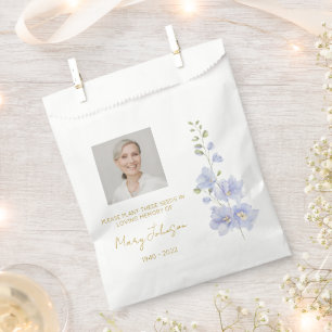 Delphinium Einfaches Foto-Trauer-Samenbild Geschenktütchen