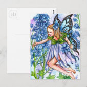 Delphinium Fairy Postkarte (Vorne/Hinten)