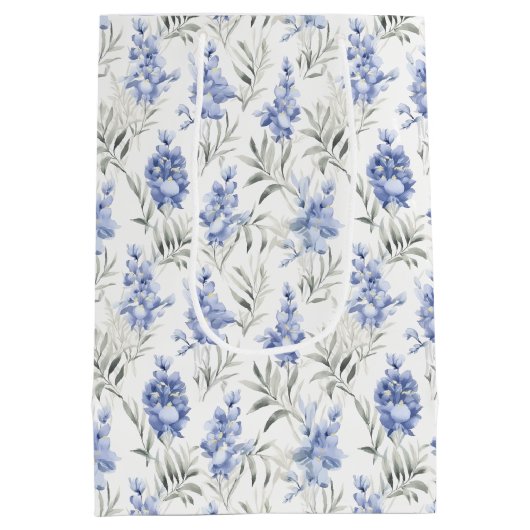 Delphinium Floral Mittlere Geschenktüte (Rückseite)