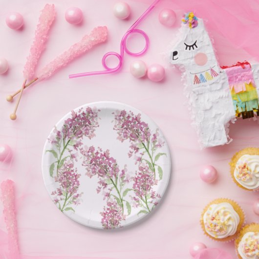 Delphinium floral pappteller (Party)