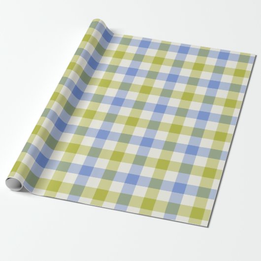 Delphinium Gingham - Wrapping Paper Geschenkpapier (Ungerollt)