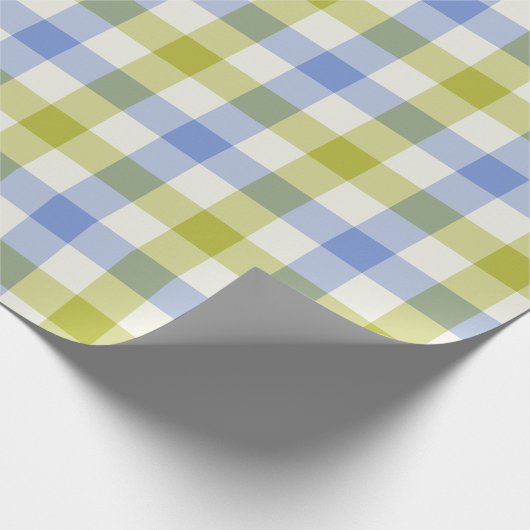 Delphinium Gingham - Wrapping Paper Geschenkpapier (Ecke)