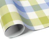 Delphinium Gingham - Wrapping Paper Geschenkpapier (Rolleneckpunkt)