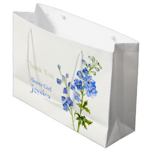 Delphinium Hochzeit blaue Blume Mädchen Gefallen G Große Geschenktüte