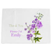 Delphinium Hochzeit Blume Mädchen Gefallen Geschen Große Geschenktüte (Vorderseite)