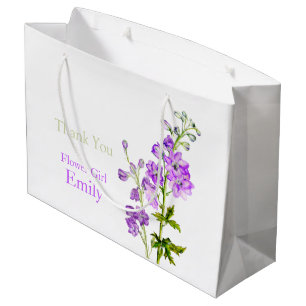 Delphinium Hochzeits-Blumenmädchen-Geschenktüte Große Geschenktüte