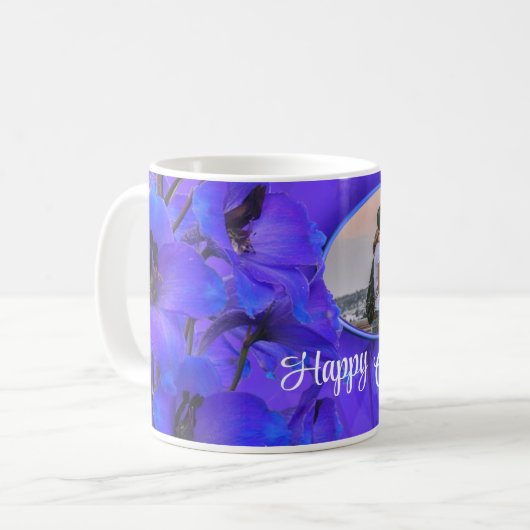 Delphinium Jubiläum Tasse zum "eigenen besonderen  (Vorderseite Links)