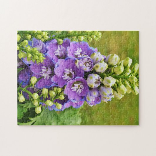Delphinium Larkspur Blume Medium Puzzle (Horizontal)