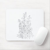 Delphinium-Larkspur-Blume zeichnend Mousepad (Mit Mouse)