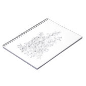 Delphinium-Larkspur-Blume zeichnend Notizblock (Linke Seite)