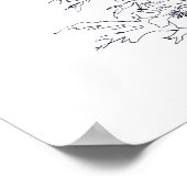 Delphinium-Larkspur-Blume zeichnend Poster (Ecke)