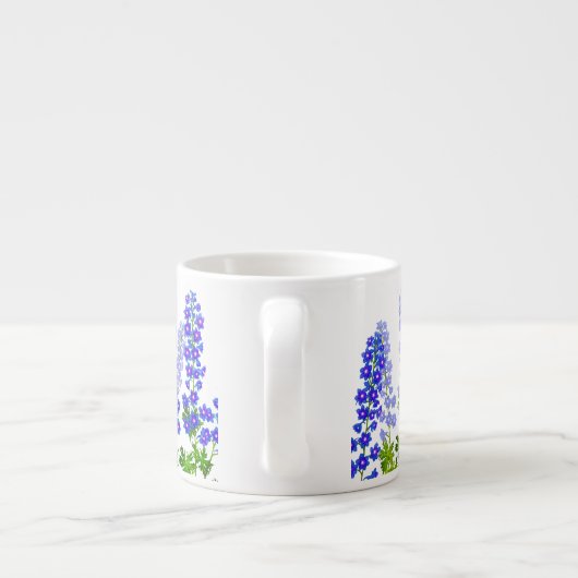 Delphinium Larkspur Blumen-Gartenespresso-Tasse Espressotasse (Rückseite)