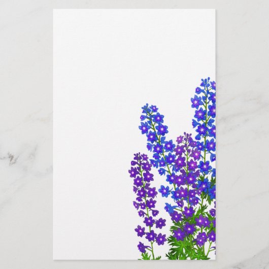 Delphinium Larkspur Blumengarten Briefpapier (Vorderseite)
