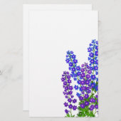 Delphinium Larkspur Blumengarten Briefpapier (Vorne/Hinten)