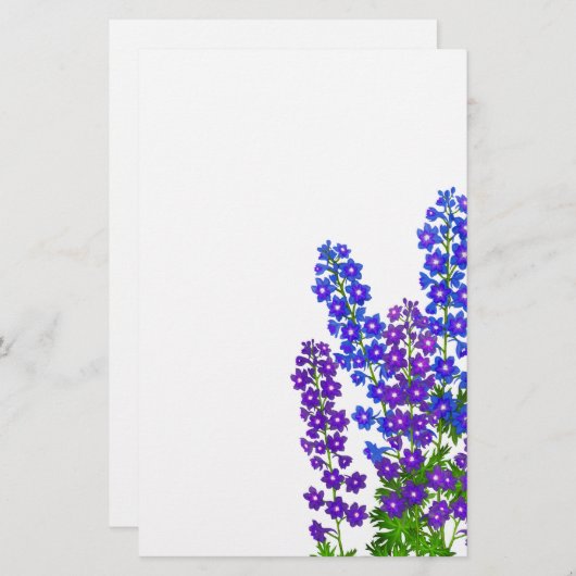 Delphinium Larkspur Blumengarten Briefpapier (Vorne/Hinten)