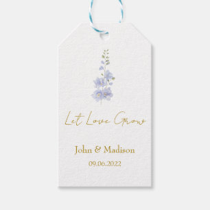 Delphinium   Lass Liebe wachsen Hochzeitssamen  Geschenkanhänger