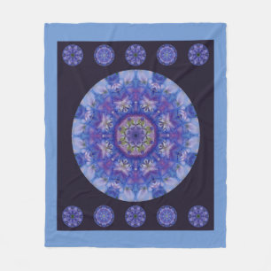 Delphinium Mandala-Fleecedecke Fleecedecke