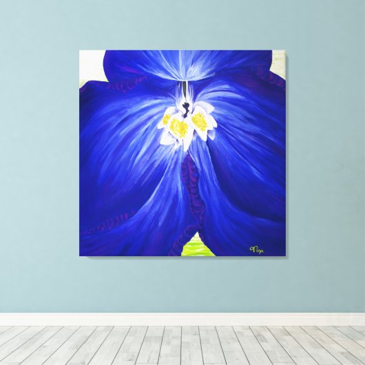 Delphinium - Original-Malerei, gewickelt Leinwand (Insitu (Holzboden))