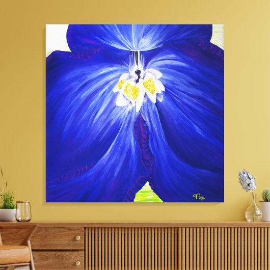 Delphinium - Original-Malerei, gewickelt Leinwand (Insitu (Wohnzimmer))