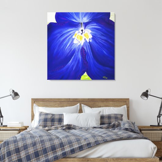 Delphinium - Original-Malerei, gewickelt Leinwand (Insitu (Schlafzimmer))