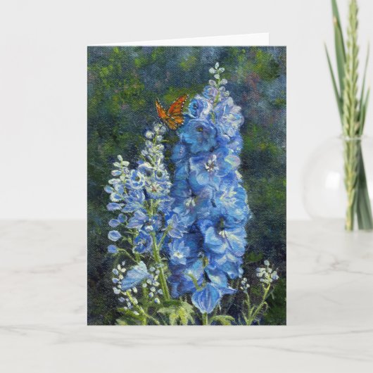 "Delphiniums" BLank Note Card Karte (Vorderseite)