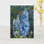 "Delphiniums" BLank Note Card Karte (Gelbe Blume)