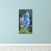 "Delphiniums" Galerie Umhüllte Canvas Print Leinwanddruck (Insitu (Holzboden))