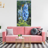 "Delphiniums" Galerie Umhüllte Canvas Print Leinwanddruck (Insitu (Wohnzimmer))