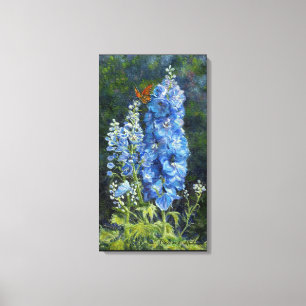 "Delphiniums" Galerie Umhüllte Canvas Print Leinwanddruck