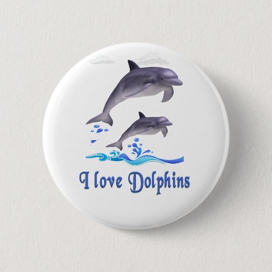 Delphinliebe Button (Vorderseite)