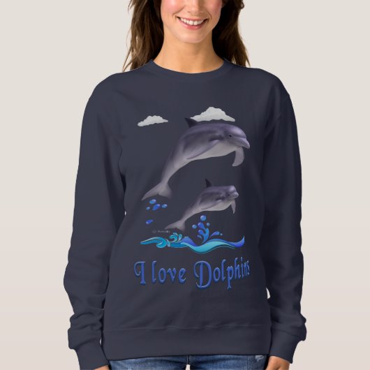 Delphinliebe Sweatshirt (Vorderseite)