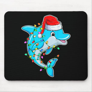 Delphinliebhaber Weihnachten - Delphin mit Weihnac Mousepad