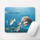 Delphinmausmatte gerettet, Umweltbotschaft Mousepad (Mit Mouse)