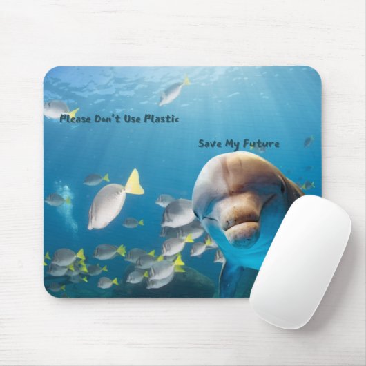 Delphinmausmatte gerettet, Umweltbotschaft Mousepad (Mit Mouse)