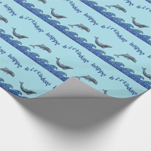 Delphinmosaik Geschenkpapier (Ecke)