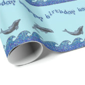 Delphinmosaik Geschenkpapier (Rolleneckpunkt)