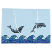 Delphinmosaik Große Geschenktüte (Rückseite)