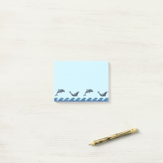 Delphinmosaik Post-it Klebezettel (Auf Schreibtisch)