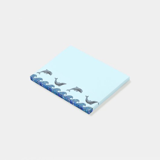 Delphinmosaik Post-it Klebezettel (angewinkelt)