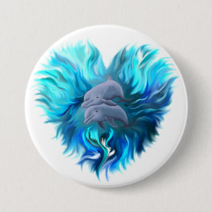 Delphinpaare Button