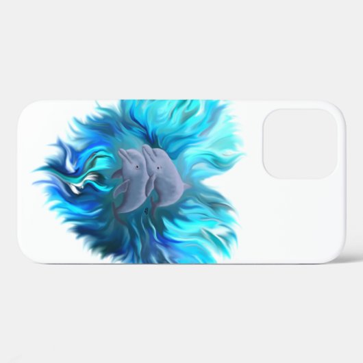 Delphinpaare Case-Mate iPhone Hülle (Rückseite (Horizontal))