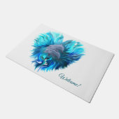 Delphinpaare , Dolphin Heart Fußmatte (Schrägansicht)