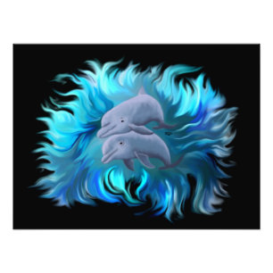 Delphinpaare Fotodruck