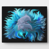 Delphinpaare Fotoplatte (Vorderseite)