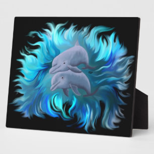 Delphinpaare Fotoplatte