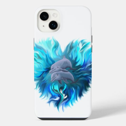 Delphinpaare iPhone Hülle (Rückseite)