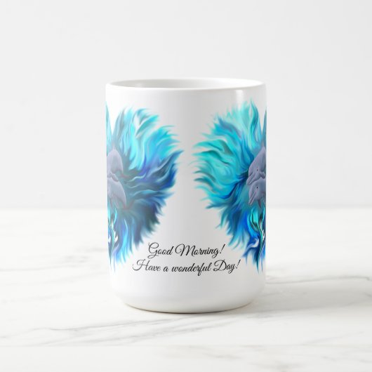 Delphinpaare Kaffeetasse (Mittel)